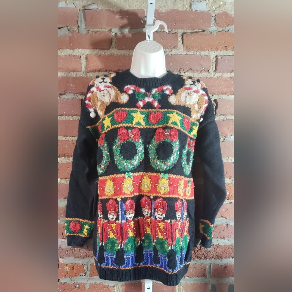 Marisa Christina Vintage Oversized Ugly Christmas Sweater